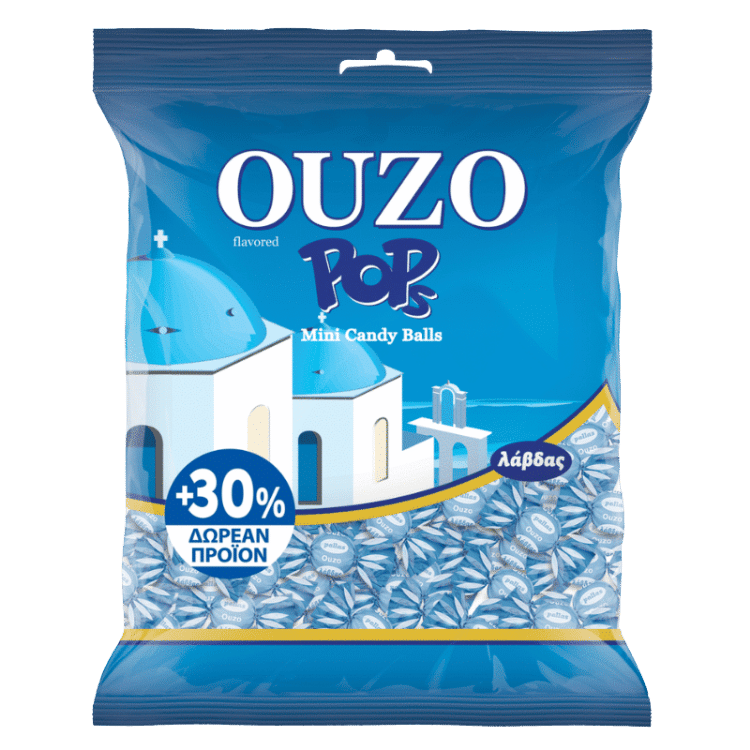 Ouzo Pops Bonbons Piccolo (130g) Lavdas von Lavdas bei Araxxon  - Hochwertiges griechisches Produkt.   Ouzo Pops Bonbons Piccolo (130g) Lavdas από Lavdas στο Araxxon  - Αυθεντικό ελληνικό προϊόν.